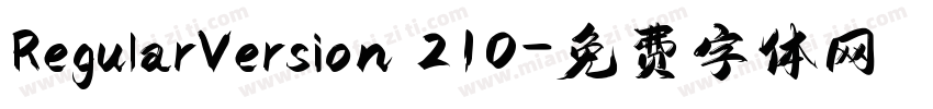 RegularVersion 210字体转换